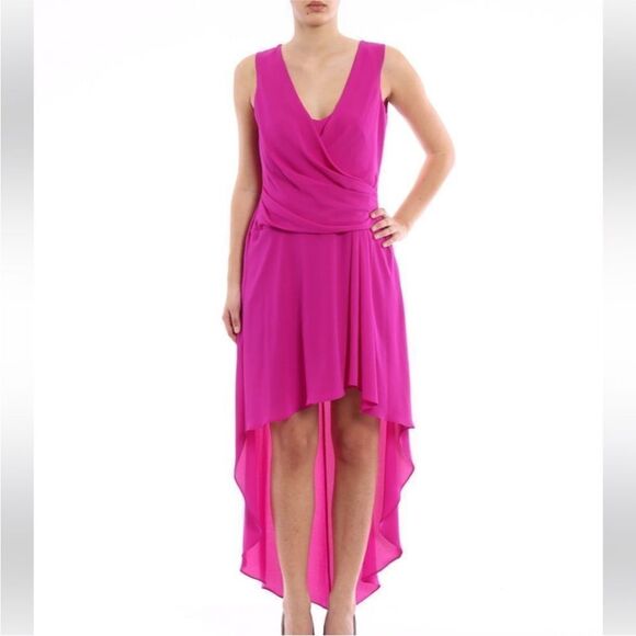 Bcbg Maxazria Elegant Pink Sleeveless high low Dress, US0 - Picture 2 of 12